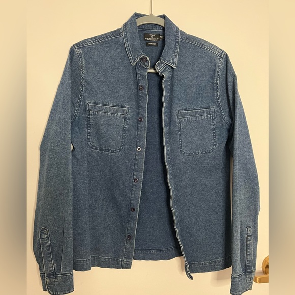 Top Man Stretchy Denim overshirt size x- small (34-36 chest) - Picture 1 of 3